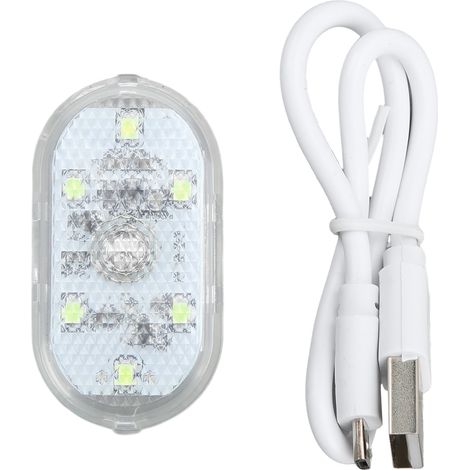 Berührungsempfindliche LED-Autoinnenraumleuchte, Mini-Nacht-Ambienteleuchte mit eingebautem Akku, geringer Stromverbrauch, Augenschutz (WEISS).