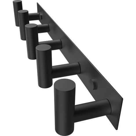 gancho en T negro de 5 pulgadas, resistente, de acero inoxidable, para colgar en la pared. (1/5)