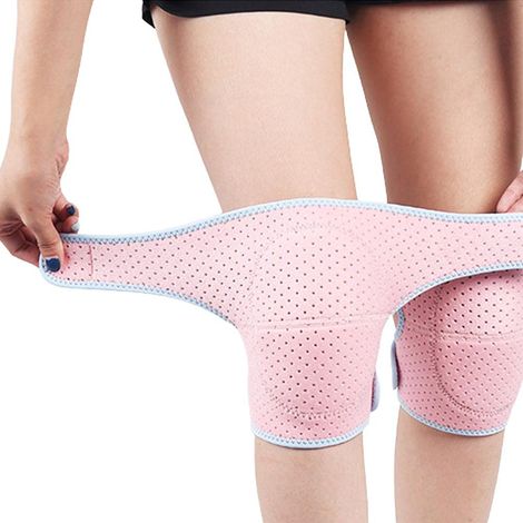 Genouillères de protection ajustables, genouillères de danse en mousse souple pour femmes et filles, genouillères de sport respirantes et antichute pour la danse, le yoga, le sport et le volley-ball. (1/4)