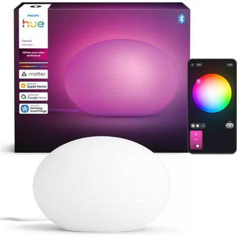 Philips Hue Flourish Lampe de table (Blanc) Lumière blanche et colorée - White and Color Ambiance (1/4)