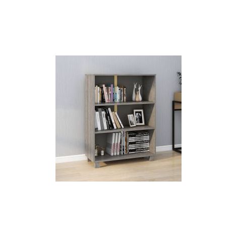 Bibliothèque HAMAR Gris clair 85x35x112 Bois de pin massif (1/5)