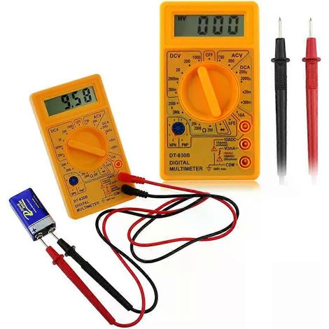 DT-830B LCD-Digitalvoltmeter mit automatischer Bereichswahl, Multimeter, Ohmmeter, Spannungsprüfer, elektrisches Analysegerät, Messgerät, Prüfwerkzeug (1/4)