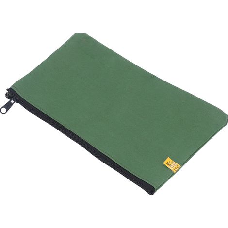 Werkzeugtasche aus olivgrünem Canvas, tragbar, multifunktional, robust, für Schraubenschlüssel, Schraubendreher, Nägel, 13 x 7,5 Zoll (1/5)