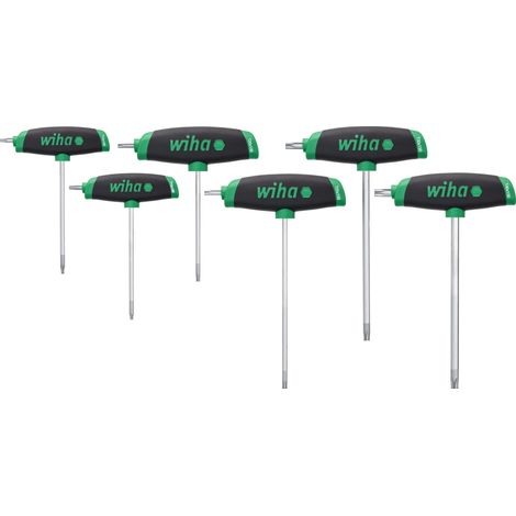 Wiha Juego de llaves Allen con mango en T Comfort grip TORX®, de 6 unid., con acoplamiento lateral, en cromado mate (45622) (1/2)