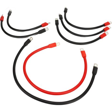 Batteriekabelsatz aus 4AWG-Reinkupfer (7-teilig) für EZ-GO TXT 36V und 48V Golfwagen (ab 1994). Kompatibel mit den EZ-GO TXT 36V- und 48V-Modellen. (1/5)
