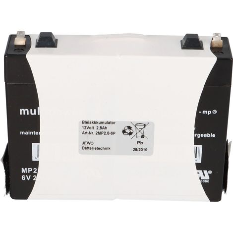 Multipower MP2,8-6P AGM Bleiakku 12V 2,8Ah – F4,8 mm (1/5)