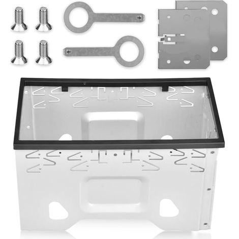 Cadre de Montage Autoradio 2 DIN, Métal Cage d'Autoradio, Universel Fente Cadre d'Autoradio pour Lecteur DVD de Voiture, Autoradio, Navigation GPS (1/5)