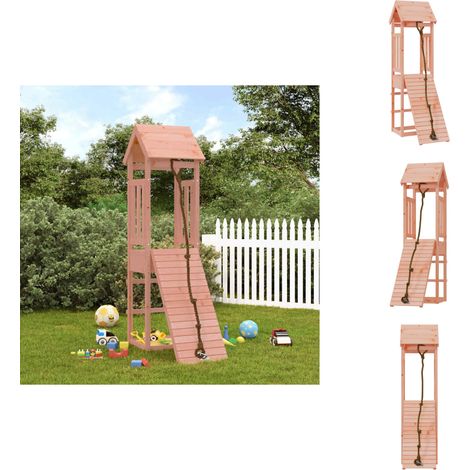 Spielturm mit Kletterwand Massivholz Douglasie - Holzspielplatz - Spielturm - Kletterwand - Douglasie - Kinderspielgerät