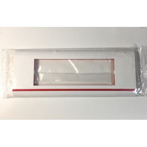 Legrand 075164 - Plaque Mosaic - 6 Modules horizontal - blanc/rouge