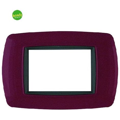 Placca 3 moduli mylife amaranto