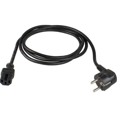 Warmgeräte-Zuleitung 120°C Typ C15 schwarz 2m H05RR-F 3G1,0 IP20 (1/3)