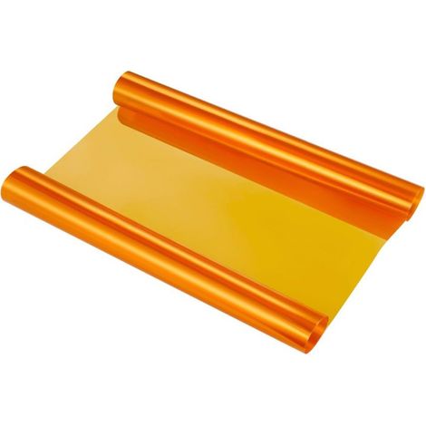 Lámina autoadhesiva transparente para faros de coche y moto, para decoración y protección, 30 x 120 cm (naranja) (1/5)