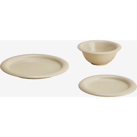 SKLUM 12-teiliges Geschirrset aus New Bone China Rylvane Beige Tapioca