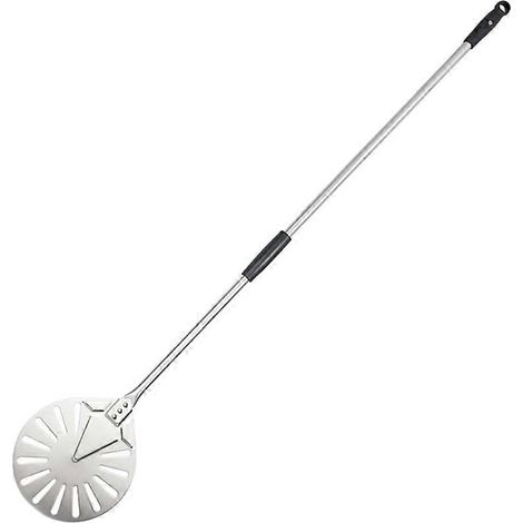 23 cm lange Pizzaschaufel aus Edelstahl mit 142 cm langem Blatt und Griff aus einer Aluminiumlegierung für Pizzaöfen (1/5)