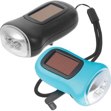 EXCEART 2pièces Lampe Rechargeable Manivelle Solaire Lampe De Poche Led Portable Pour Camping Et Randonnée (1/5)