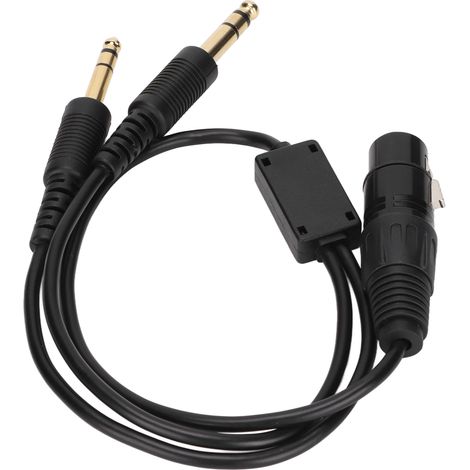 Adaptateur de câble XLR vers GA à double prise pour casque Airbus, adaptateur pour casques d'aviation avec 5 broches