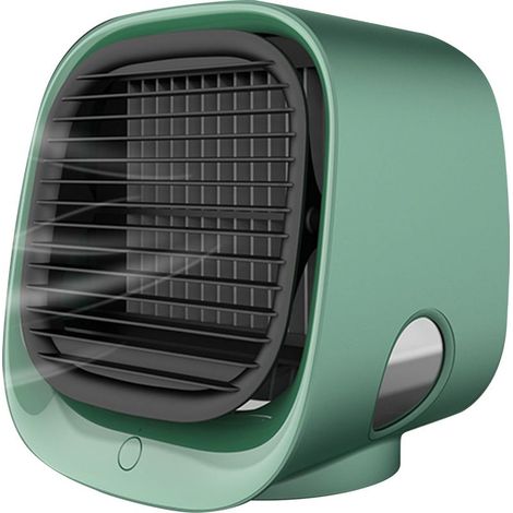 Mini ventilateur diffuseur de brume portable rechargeable USB, ventilateur de bureau rafraîchissant à brumisation d'eau pour la maison et le bureau, vert-AquaForge
