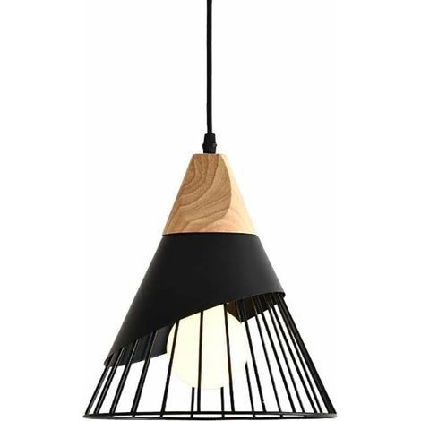 Retro Metall Pendelleuchte Käfig E27 Deckenbeleuchtung, Industrielle Kronleuchter Lampe Vintage Pendelleuchte Deckenlampe Schwarz, Sunny (1/4)