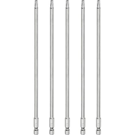 5Pcs T25 Embout Tournevis Torx 1/4" Hex Shank Longueur 8" (200mm) (1/5)