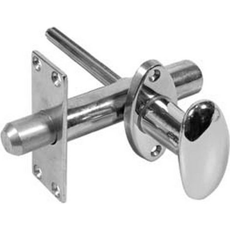 1PZ CATENACCIO A CREMAGLIERA DA INFILARE IN OTTONE CROMATO - ø mm.17x80