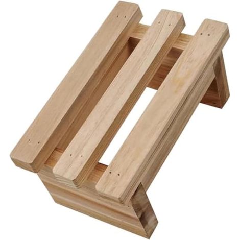 Tabouret escabeau enfant en bois, petit banc en bois, 22,5 x 13 x 10 cm, pour cuisine, salle de bain, chambre d'enfant, 1 pièce (1/5)