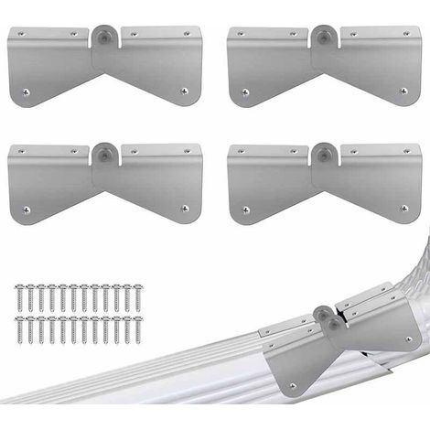 Lot de 4 charnières d'extension de gouttière, extension de bec de descente, installation facile à faire soi-même sur n'importe quelle taille de bec de descente rectangulaire ou carré (1/5)