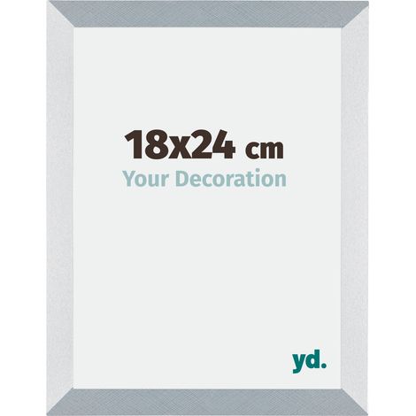 yd. - Cadre photo 18x24 - Aluminium Brosse - MDF - Mura