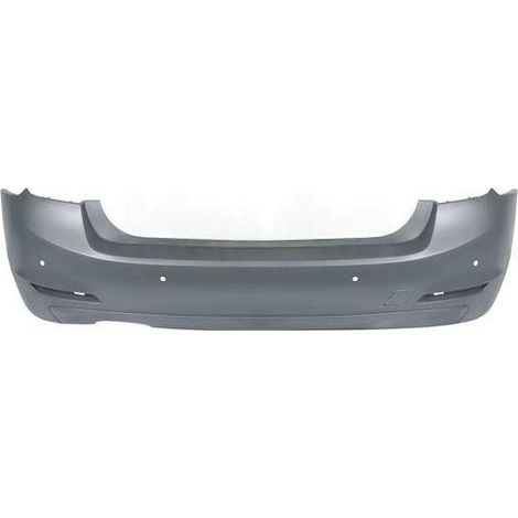 Pare-choc arrière à peindre avec trous radars double sortie d'echappement à gauche BMW Serie 3 F30 phase 1 2012-2015