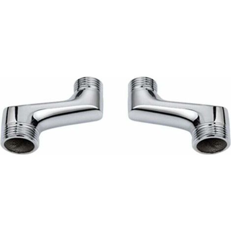 Raccord contre coudé pour douche – Laiton G1/2 à G3/4 – Surface chromée résistante à la corrosion – Installation rapide et facile (1/3)