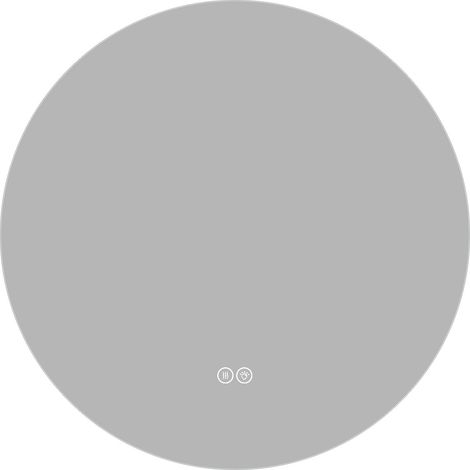 Runder LED-Badezimmerspiegel 80 cm mit Antibeschlag, 3 Farben, Dimmer, Speicher (1/5)