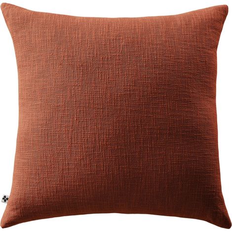 Coussin Déhoussable 60 x 60 cm - 100% coton Sixtine Terracotta (1/4)