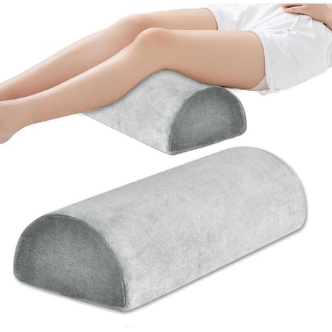 Oreiller demi-lune en mousse à mémoire de forme, oreiller de soutien pour les jambes, les genoux et le bas du dos - oreiller surélevé pour les personnes dormant sur le côté et sur le dos, pour la nuqu (1/5)