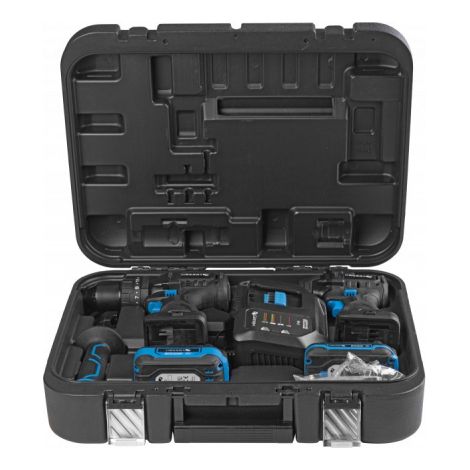 Ensemble d'outils Hogert HT2E248-B224IPD (HT2E224-0PD + HT2E225-0ID) 18 V 1x2 0/4 0 Ah accu.