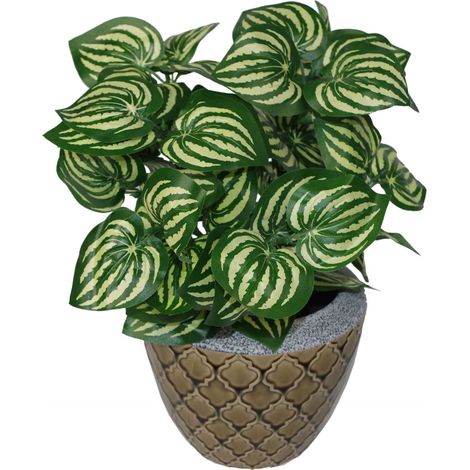 40cm Artificial Watermelon Style Leaves Plant (1/4)