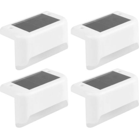 Lot de 4 lampes solaires étanches pour extérieur, pour marches/escaliers/balcons extérieurs (1/3)