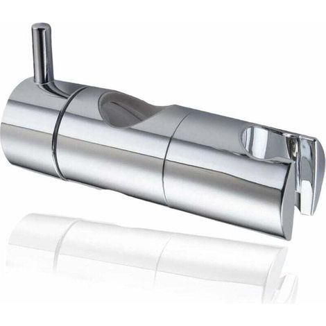 Support Pommeau Douchette, Accroche Douche à Main Ventouse, Fixation Pommeau Douche Mural, Curseur Douche Universel Remplaçable Curseur (19mm, Argent) (1/4)