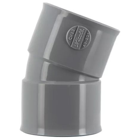 NICOLL Coude 20° PVC évacuation Femelle Femelle Ø40