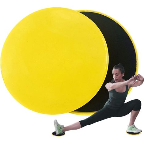 Curseurs D'entraînement - 2 Pièces - PP/EVA - Double Face - Pour Musculation Et Cardio - 17cm