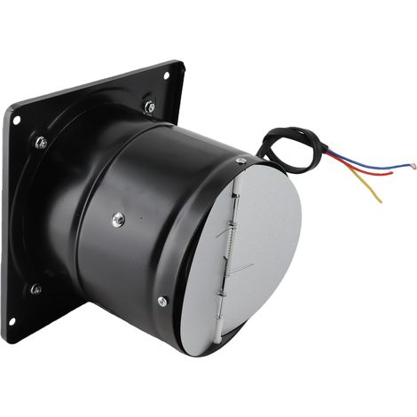 Ventilateur d'extraction mural 190 mm 40 W 220 V, faible bruit, pour la ventilation de la maison, de la salle de bain, de la cuisine et du garage (noir) (1/5)