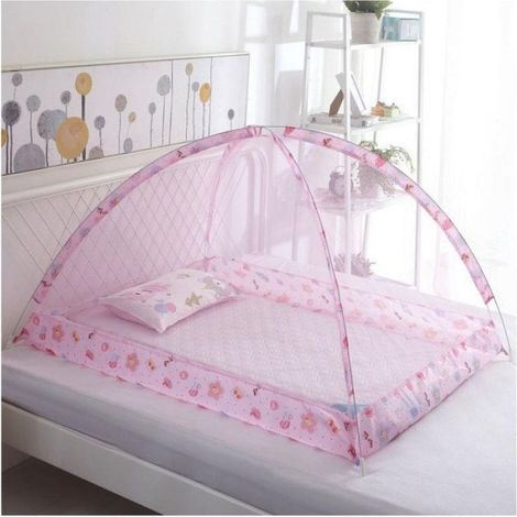 Moustiquaire Lit - 90x120x90 cm - Pliable Portable pour Berceau et Voyage - Maille Fine Polyester - Structure Tube Fibre de Verre - 1 Pièce (1/4)