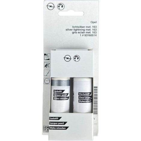 Kit Peinture Retouche - Peinture + Vernis Transparent - Code 163 Z163 - Pour Carrosserie Plastique Métal - 2 x 12 ml (1/5)