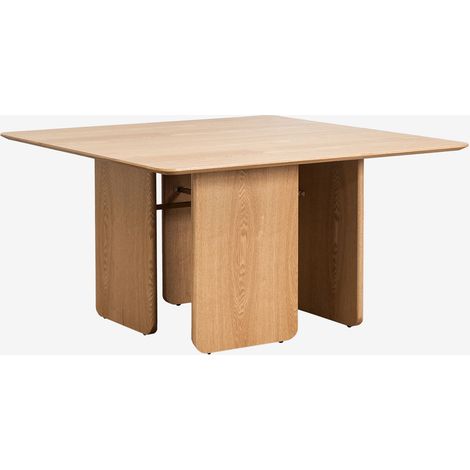Tavolo da pranzo quadrato in MDF e impiallacciatura di frassino (140x140 cm) Ginger SKLUM            