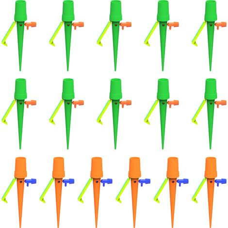 16 Kit d'arrosage automatique, vanne réglable, système irrigation goutte à goutte, ABS durable, jardin balcon plantes pot (1/5)