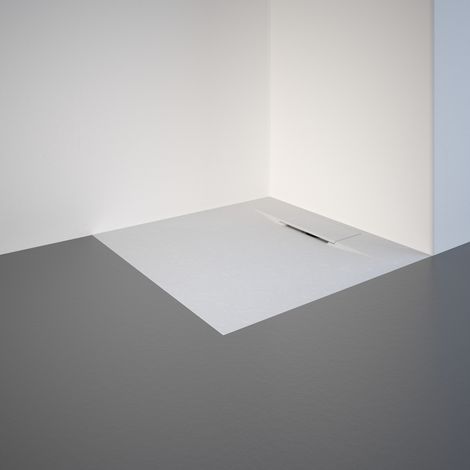 Schulte Duschwanne, DWM-Tec, mit Steinstruktur, Farbe: Mattweiß, Größe: 80 x 80 cm