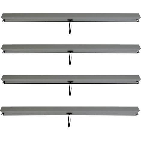 Seitenwand für Pergola HHG-263, 4er-Set Pavillon Rollo Ersatzseitenwand, Stoff/Textil sturmfest 3x3m anthrazit