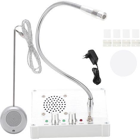 Station de Comptoir Interphone Double Voie pour Magasin Fenêtre Système 110-240V UE