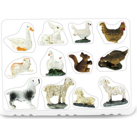 GRUPPO 12 SOGGETTI ANIMALI 2,5 CM (1/2)