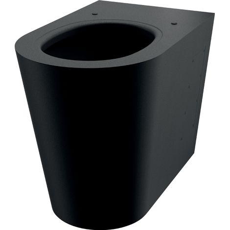 Delabie WC S21 P bodenst. Anschl. von hinten Edelstahl matt schwarz (1/3)