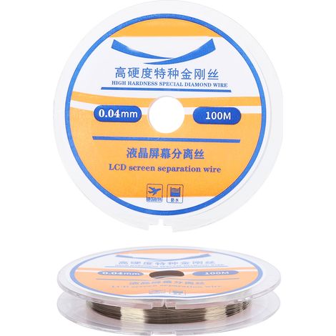2 fils métalliques séparateurs d'écran LCD pour la réparation de téléphones portables, 100 m, 0,04 mm (1/5)