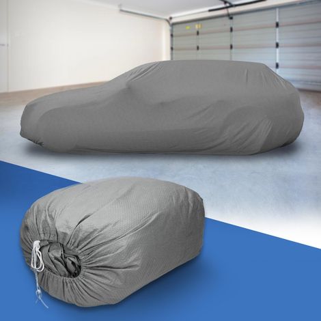 ECD Germany Telo Copriauto per Inverno/Estate Copertura Totale per Auto Macchina Combi XL 465 x 157 x 122 cm Grigio Traspirante a 3 Strati Telone Antipolvere Resistente Impermeabile Protezione UV (1/5)